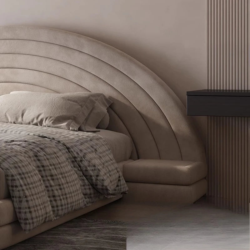 Double Headboard Bed Luxury Nightstands Nordic Frame Design Bed Children Bedroom Multifunctional Camas Matrimonial Furnitures