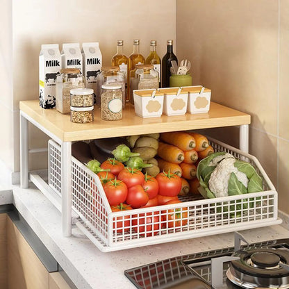 Kitchen Storage Rack Upright Shelf with Drawer