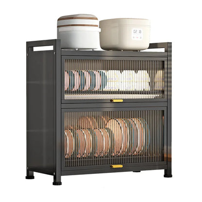 Kitchen cupboard storage box with door
