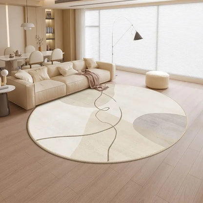 Ins Play Area Round Rugs Non-Slip Circle Classroom Rug Game Floor Mat for Bedroom Living Room Office Entryway Home Decor