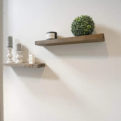 Wall Suspended Wooden Shelving