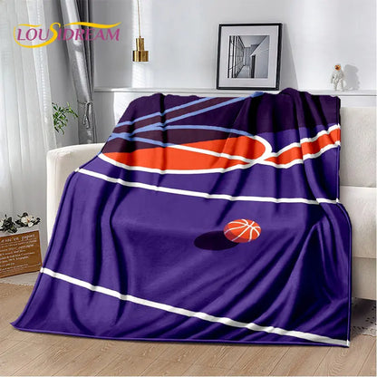 Basketball Art Cartoon Soft Plush Blanket