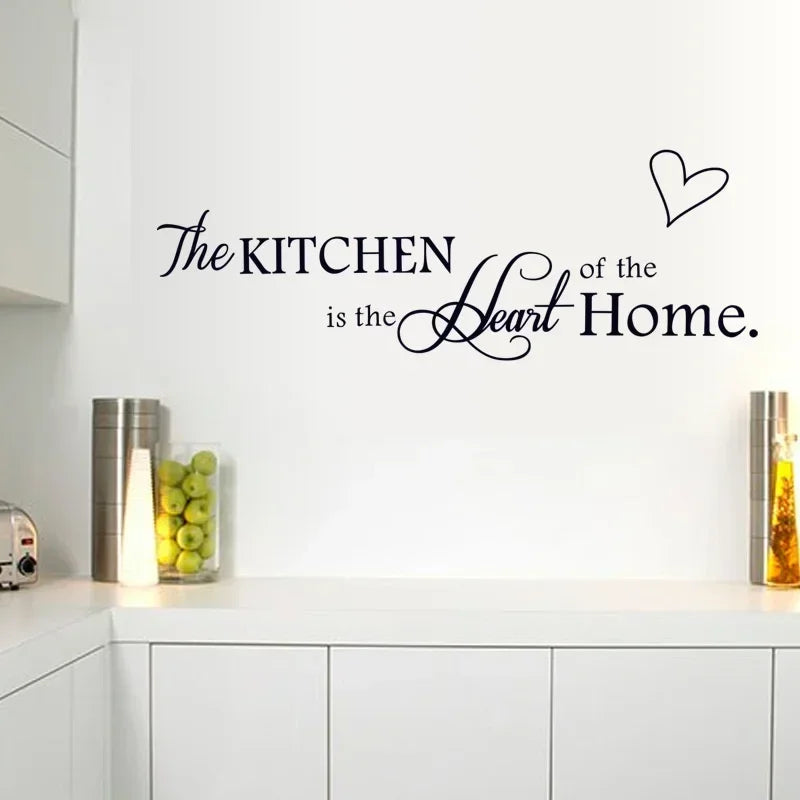 The Kitchen Is Heart Home Wall Stickers