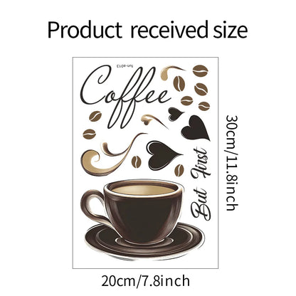 kitchen coffee cup quote wall sticker