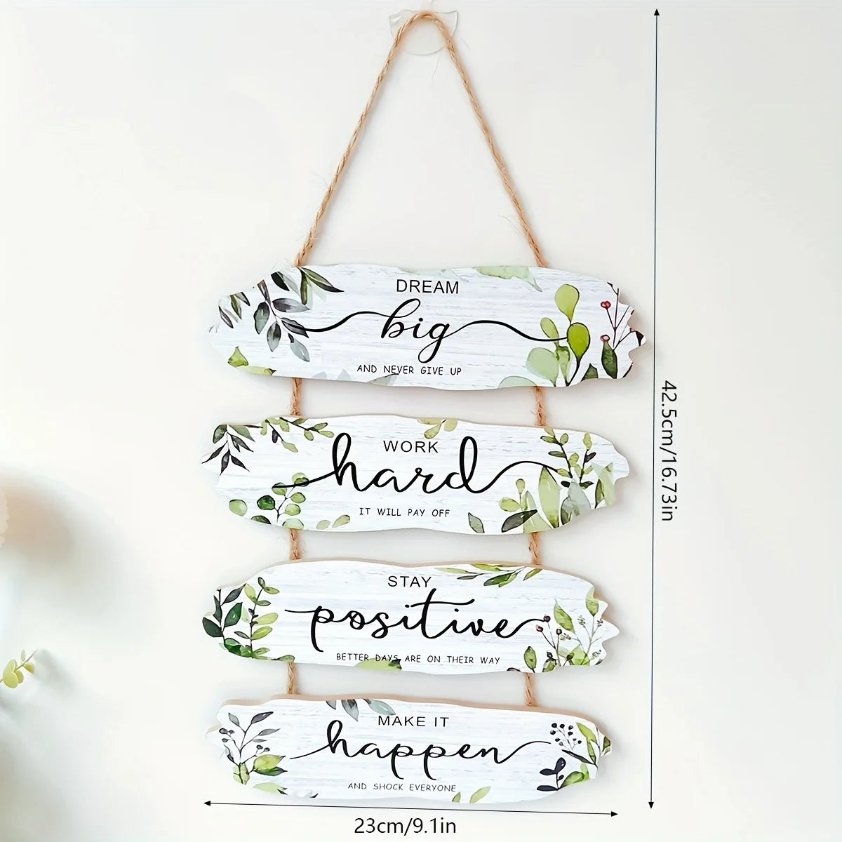 1pc Rustic Wooden Inspirational Hanging