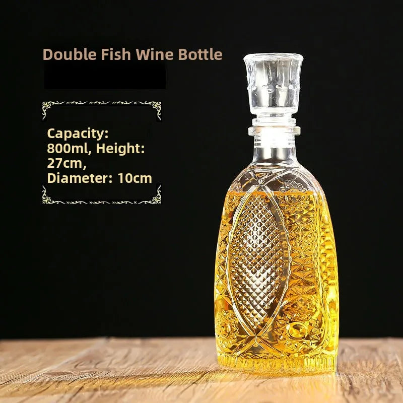 High-End Lead-Free Transparent Glass Decanter