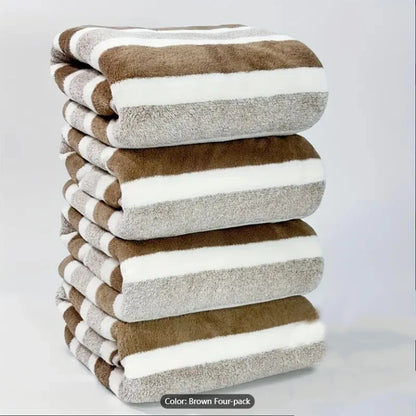 Striped Bath Towel Set