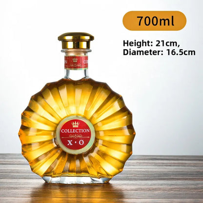 High-End Lead-Free Transparent Glass Decanter