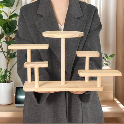 Small Wooden Standing Shelf Great for Jewerly or Small Collections