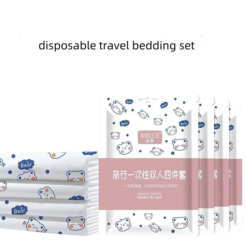 Non-Woven Bedding Set Disposable Duvet Cover 3/4pcs