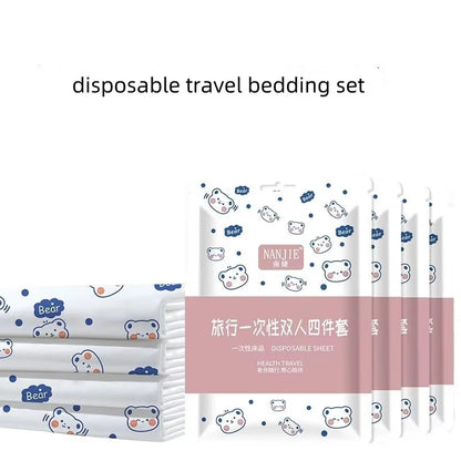 Non-Woven Bedding Set Disposable Duvet Cover 3/4pcs