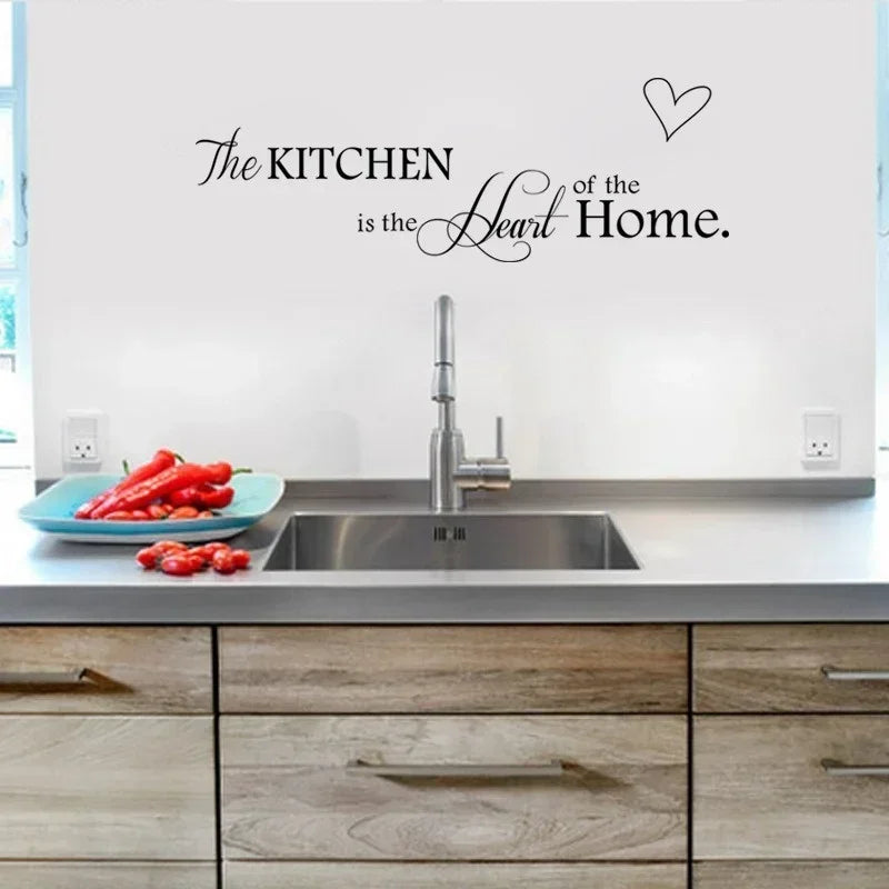 The Kitchen Is Heart Home Wall Stickers
