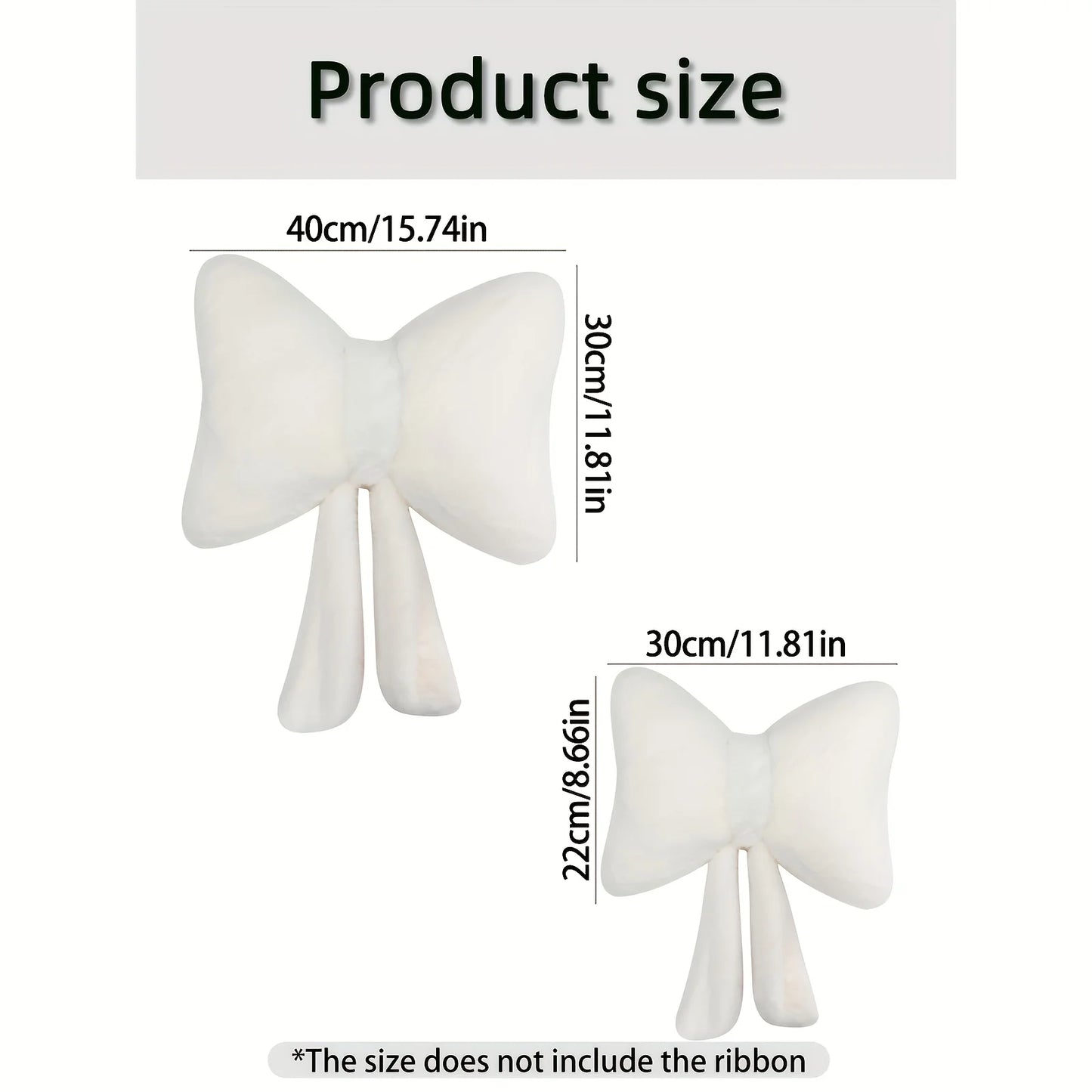 1pc Simple Pink Bow Shaped Pillows
