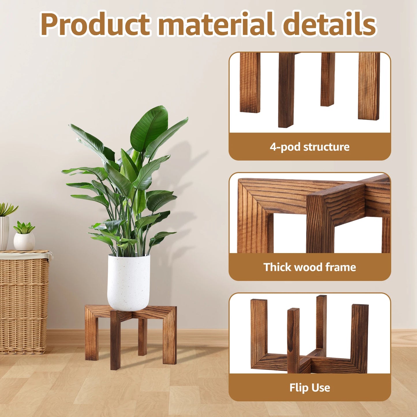 Indoor Wooden Plant Stand