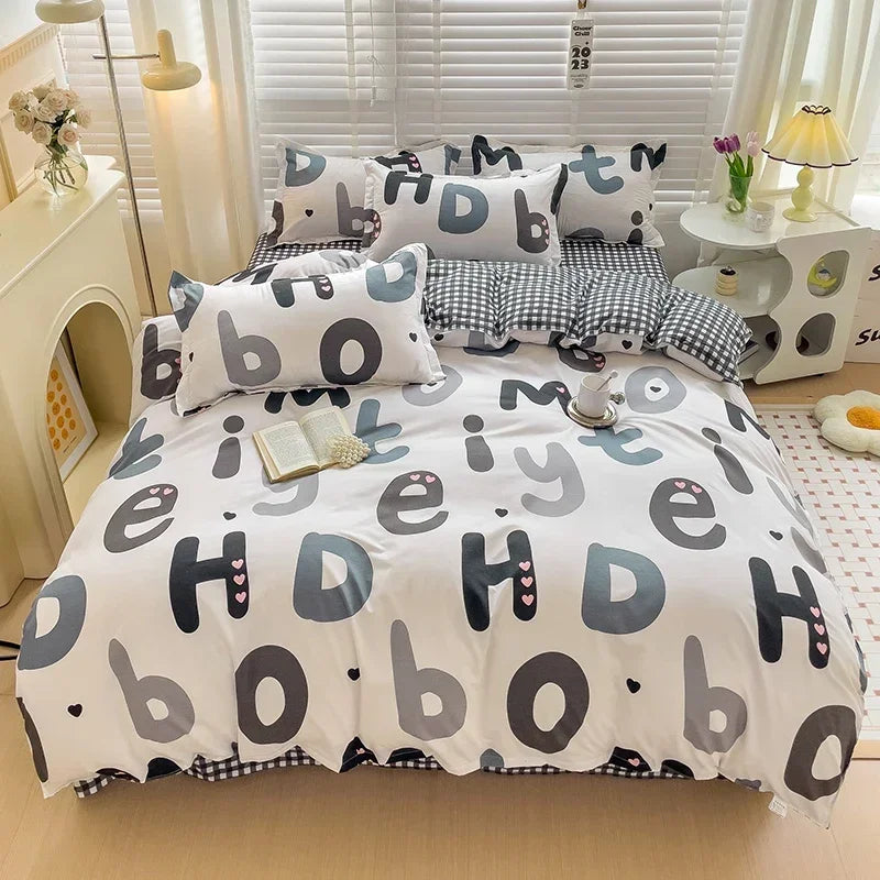 Cartoon Style Bed Sheet Set For Kids