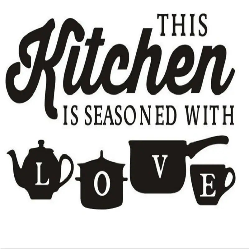 Kitchen Wall Stickers "THIS KITCHEN IS SEASONED WITH LOVE "