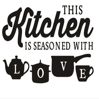 Kitchen Wall Stickers "THIS KITCHEN IS SEASONED WITH LOVE "