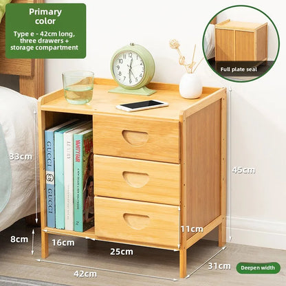 Bedside Nightstand Solid Wood