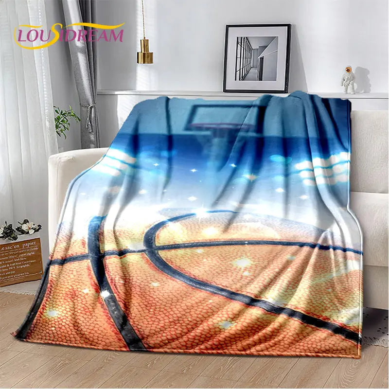 Basketball Art Cartoon Soft Plush Blanket