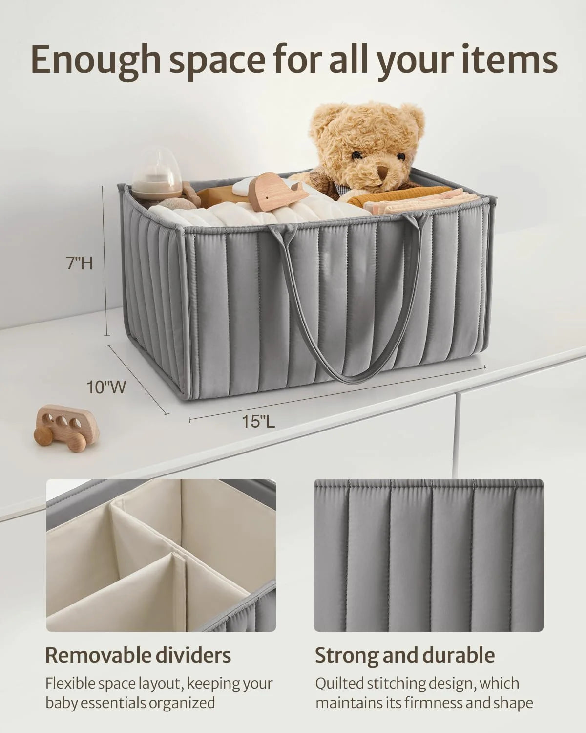 Baby Diaper Caddy Organizer for Tiny Dream Collection