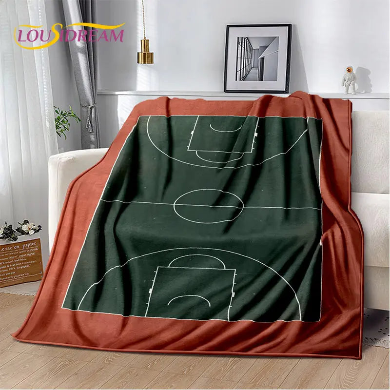 Basketball Art Cartoon Soft Plush Blanket