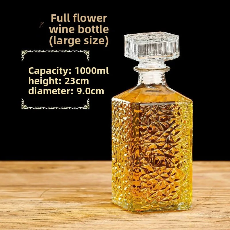High-End Lead-Free Transparent Glass Decanter