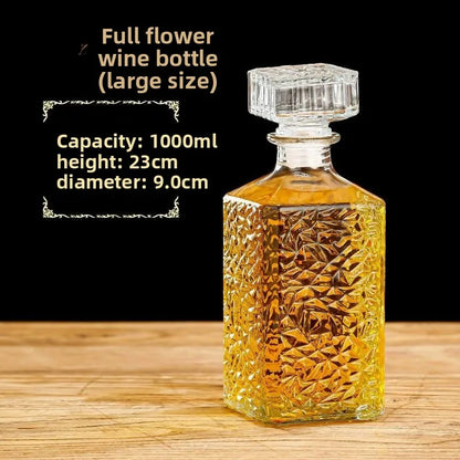 High-End Lead-Free Transparent Glass Decanter