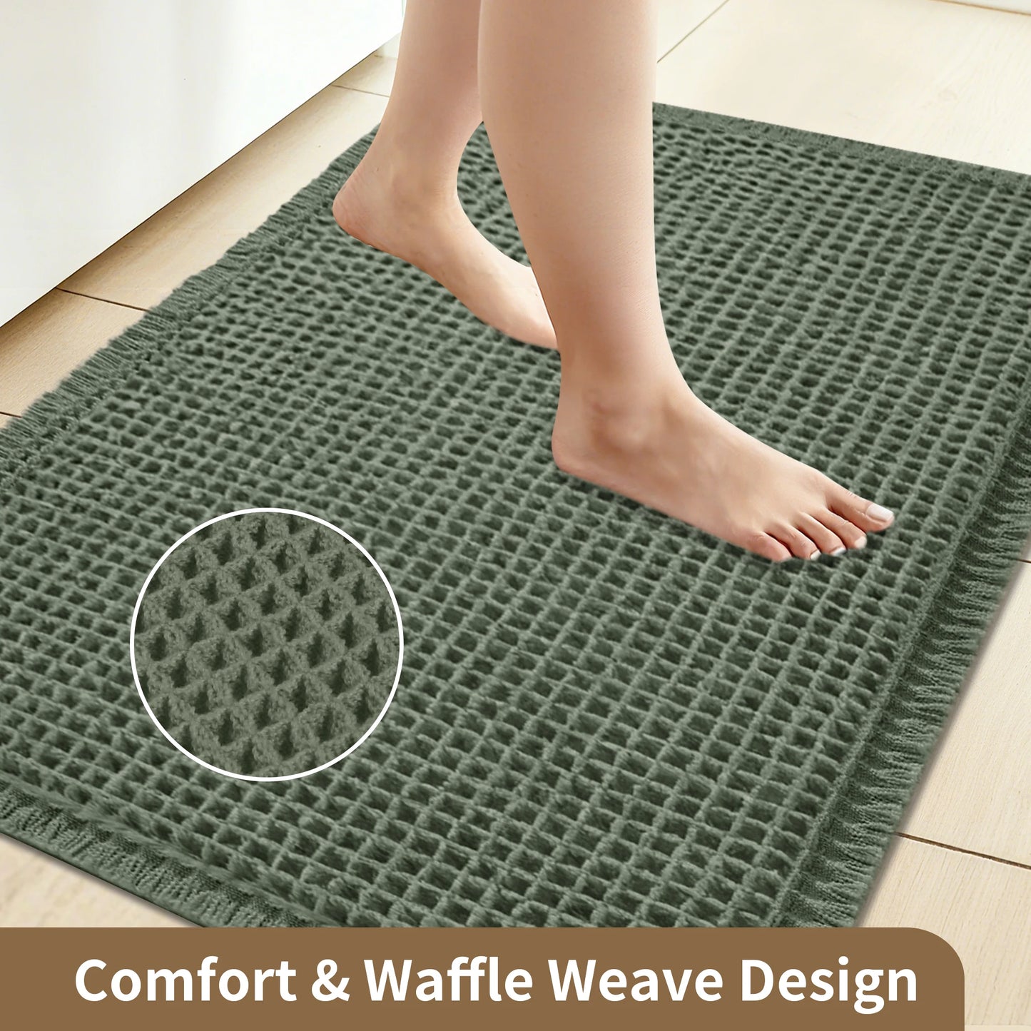 Waffle Bathroom Rugs