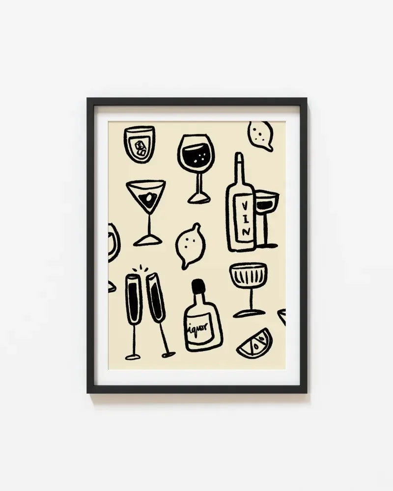 Wine Glass Alcohol Poster