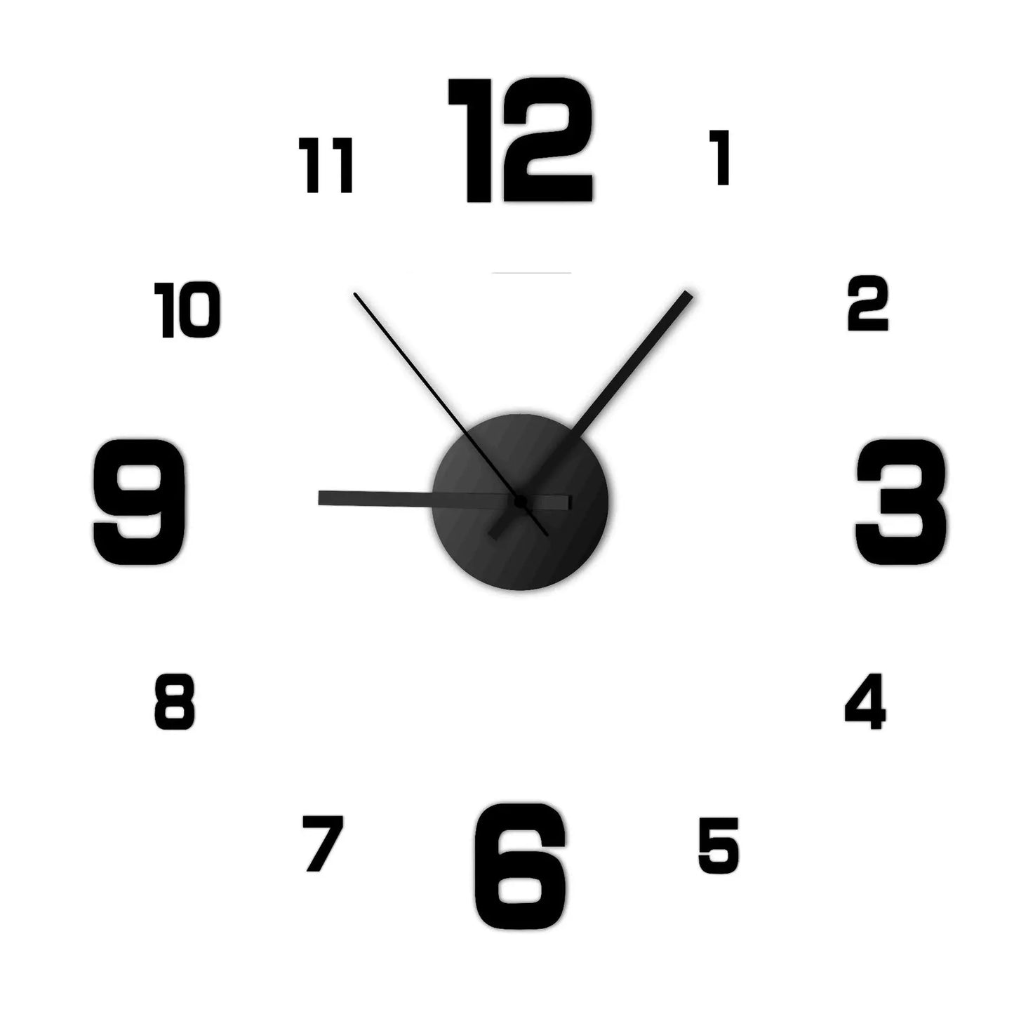 Frameless  Wall Decal Clock