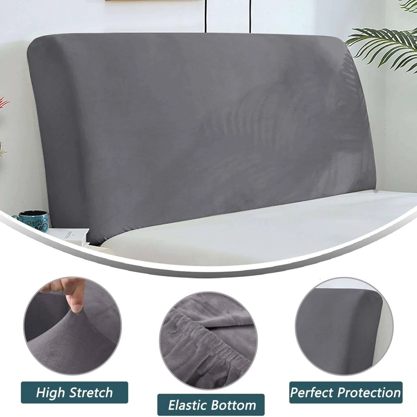 Velvet Bed Headboard Cover