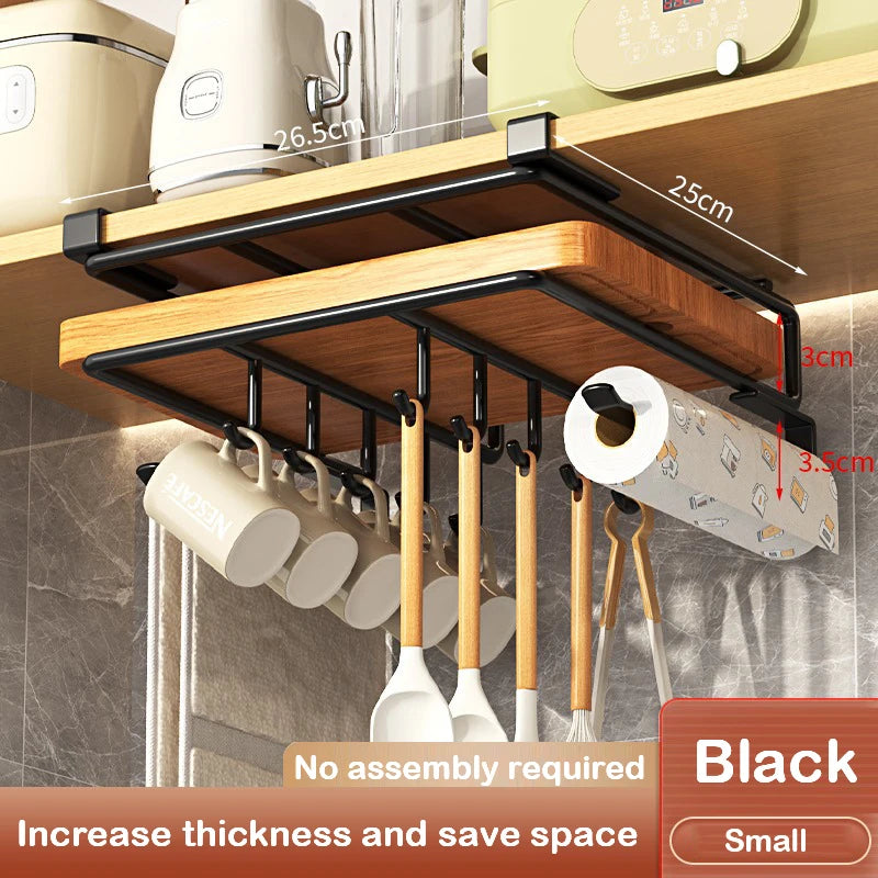 Kitchen Under Cabinet Basket Storage Shelf