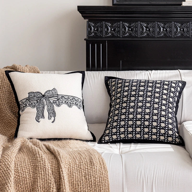 Nordic Black White Cushion Cover