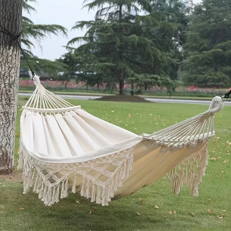Bohemian Double Hammock for Outdoor Use