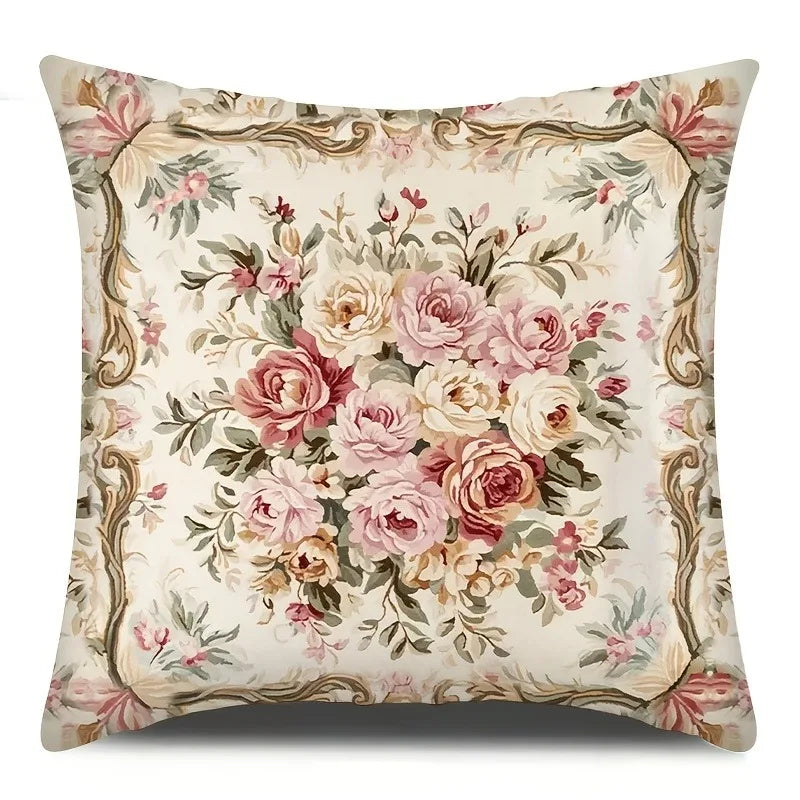 Modern floral pattern decorative pillow cover