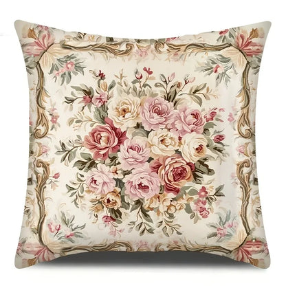Modern floral pattern decorative pillow cover