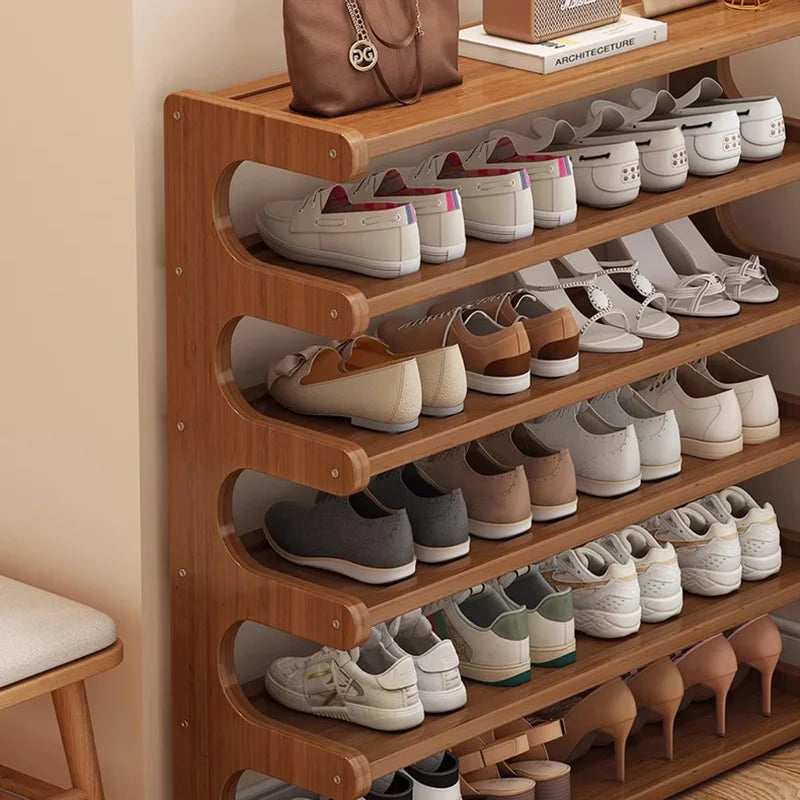 Wooden Shoe Storage Shelves