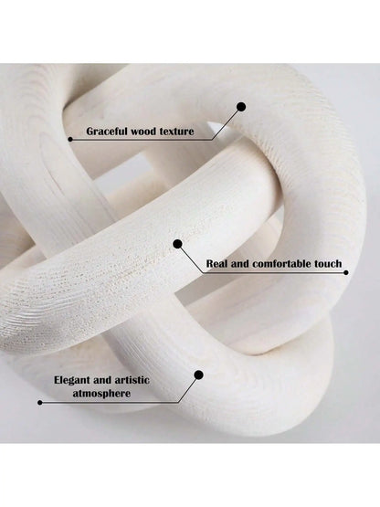 Hand-Carved Wooden Knot Decor