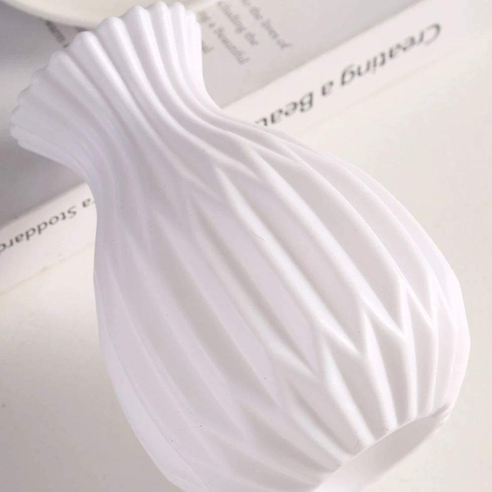 White Plastic Vases