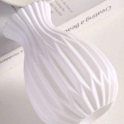 White Plastic Vases
