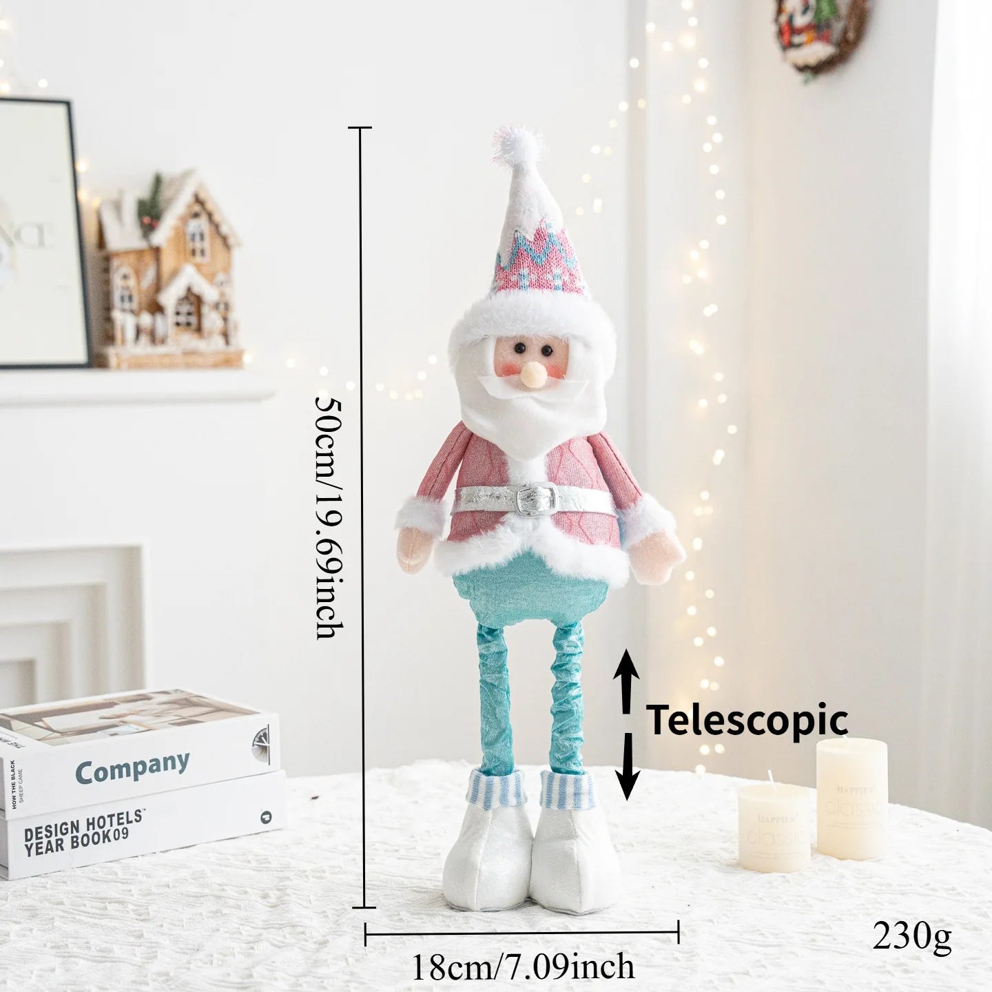 Christmas decorations - Santa Claus, snowmen, and reindeer