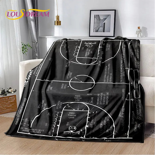 Basketball Art Cartoon Soft Plush Blanket