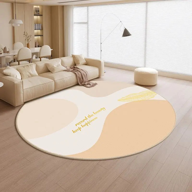 Ins Play Area Round Rugs Non-Slip Circle Classroom Rug Game Floor Mat for Bedroom Living Room Office Entryway Home Decor