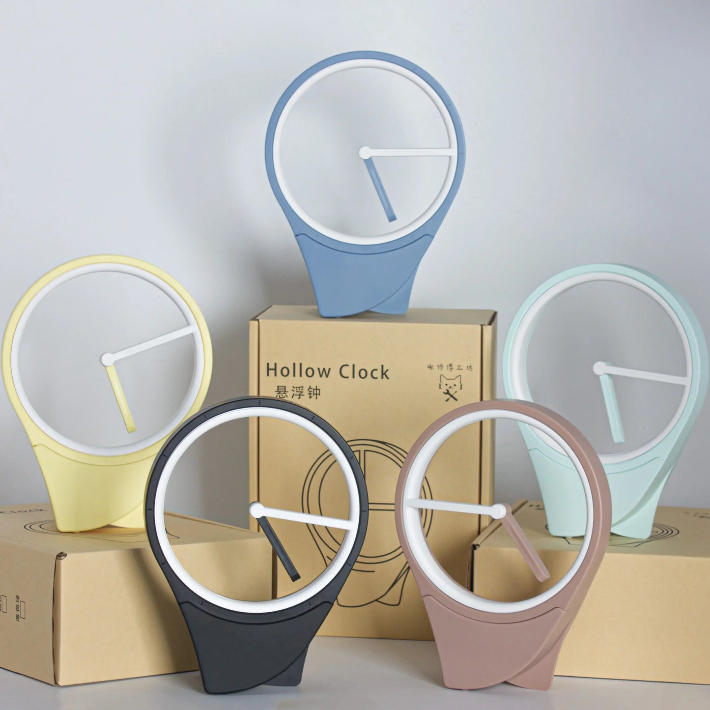 Modern Floating Dial-Free Clock