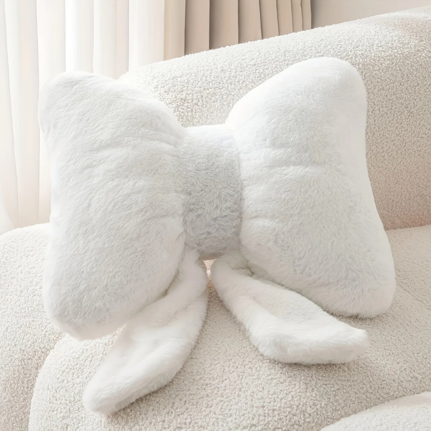 1pc Simple Pink Bow Shaped Pillows