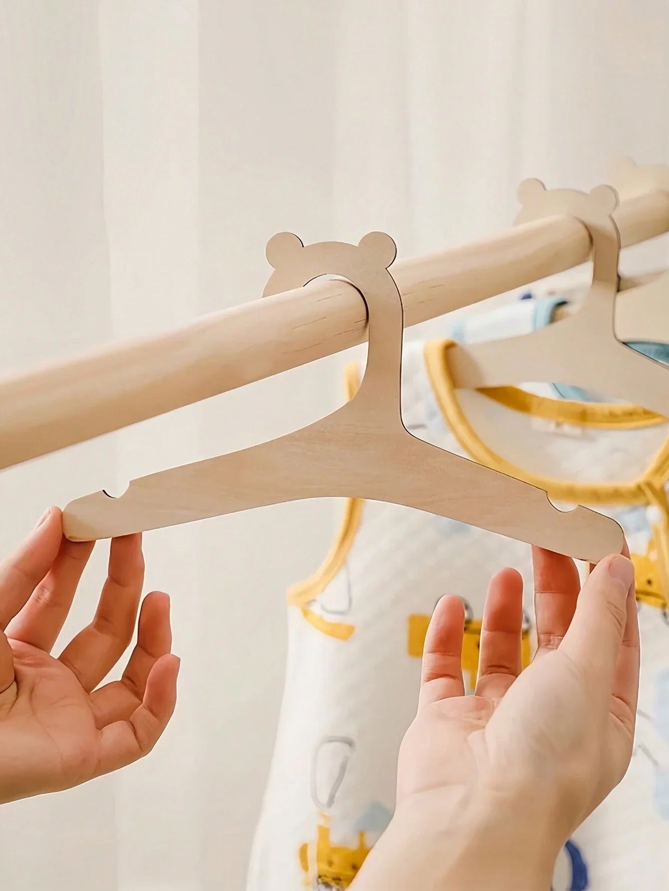 5/10/20/50pcs Baby Clothes Wooden Hangers for Tiny Dream Collection