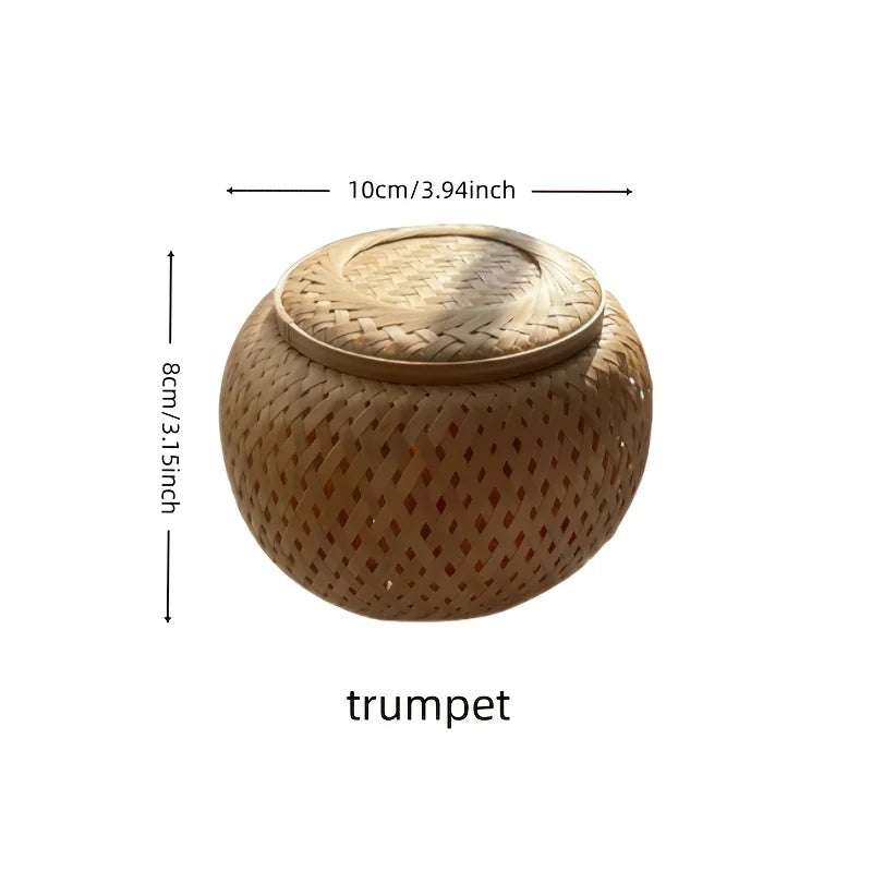 Woven Basket with Lid