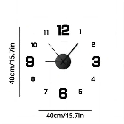 Frameless  Wall Decal Clock