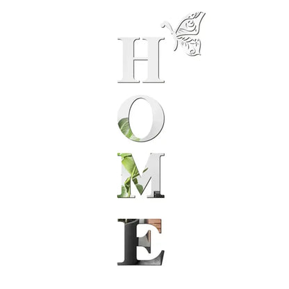 Home Logo 3D Mirror Wall Sticker,