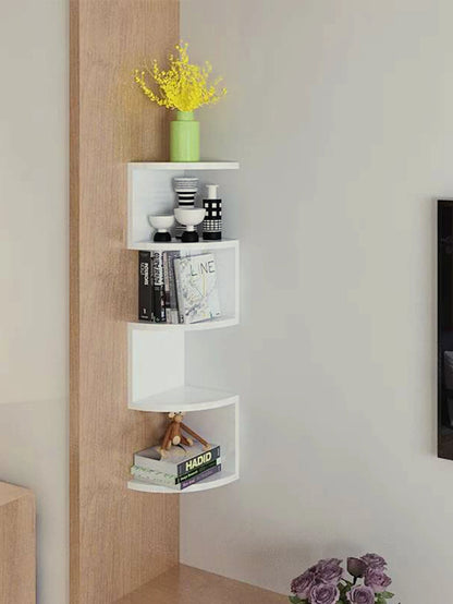 5-Tier Shelf Corner Floating Shelves
